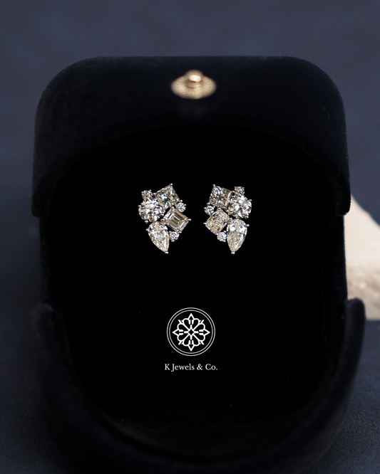 Cluster Multishape Earrings w/ GIA