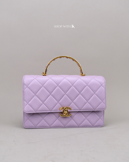 Chanel Top Handle Purple
