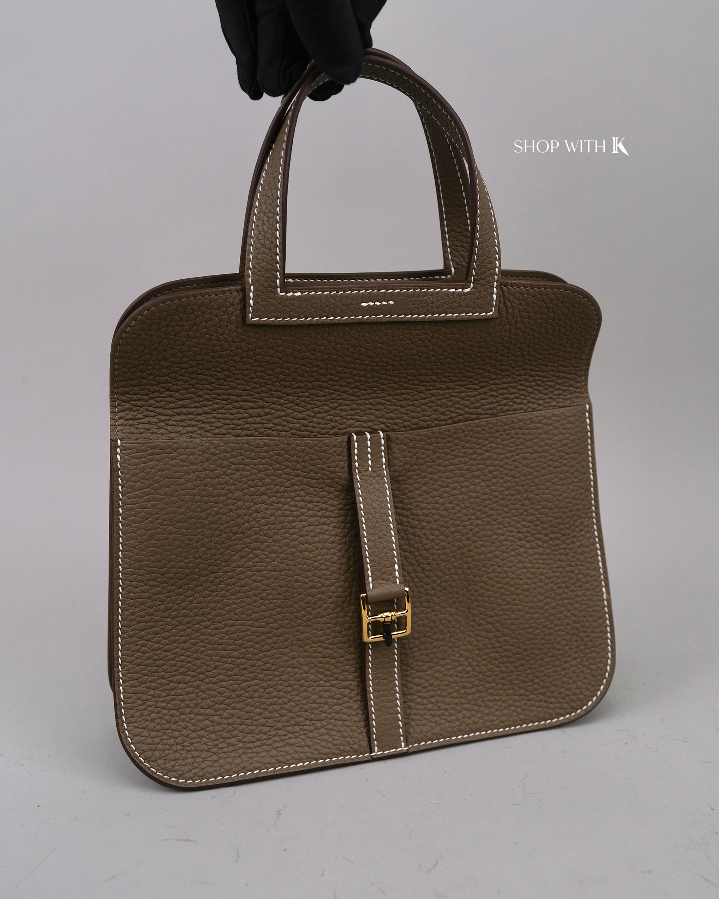 Hermes Halzan 25 Etoupe GHW