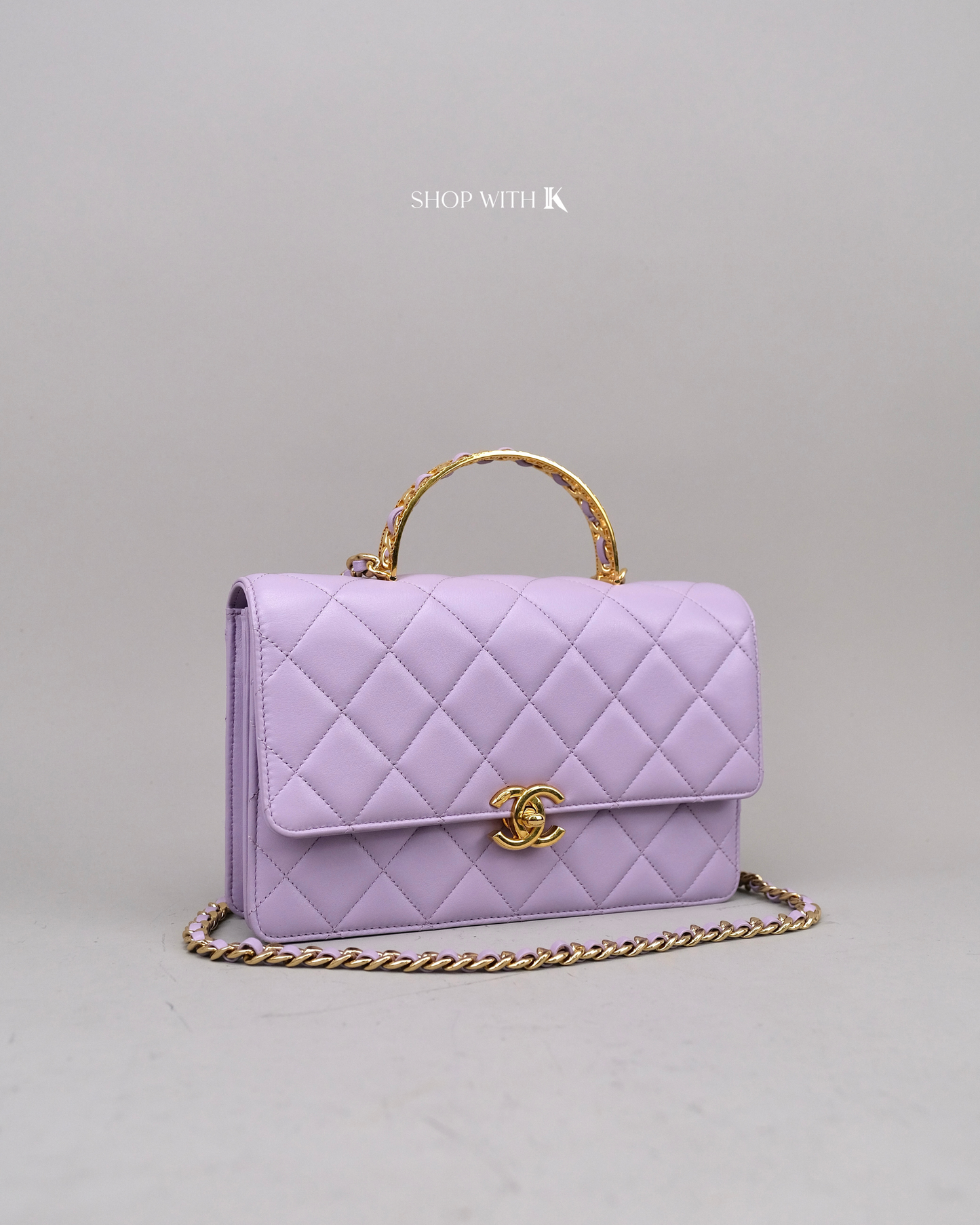 Chanel Top Handle Purple