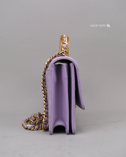 Chanel Top Handle Purple