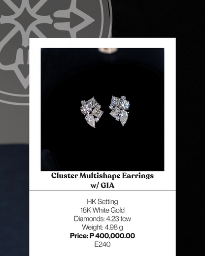 Cluster Multishape Earrings w/ GIA