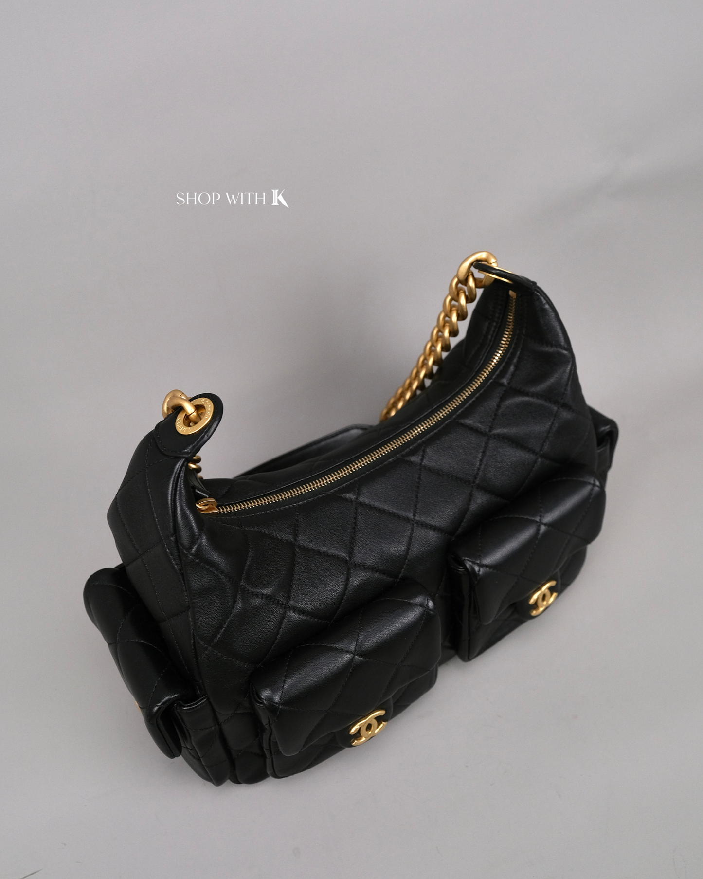 Chanel Medium Hobo Black GHW