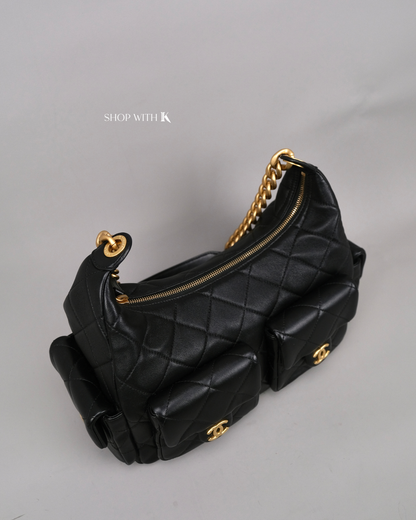 Chanel Medium Hobo Black GHW