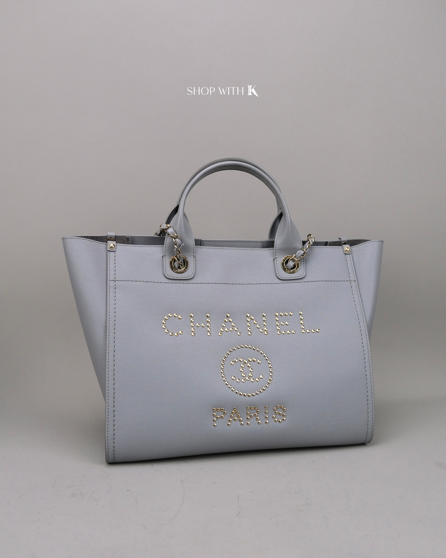 Chanel Deauville Tote Gray