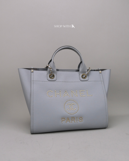 Chanel Deauville Tote Gray