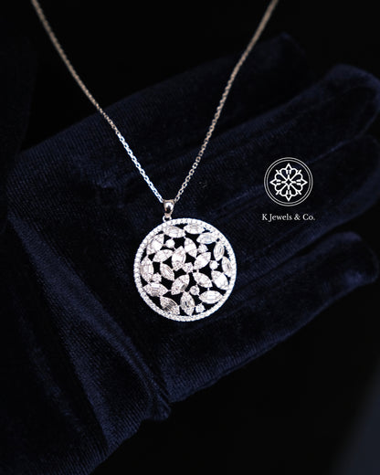 Round Diamond Pendant w/ Chain