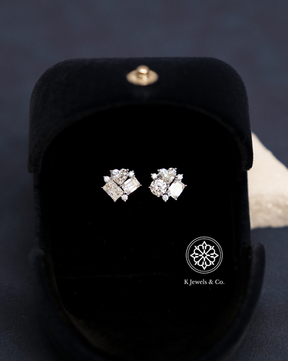 Cluster Multishape Earrings w/ GIA