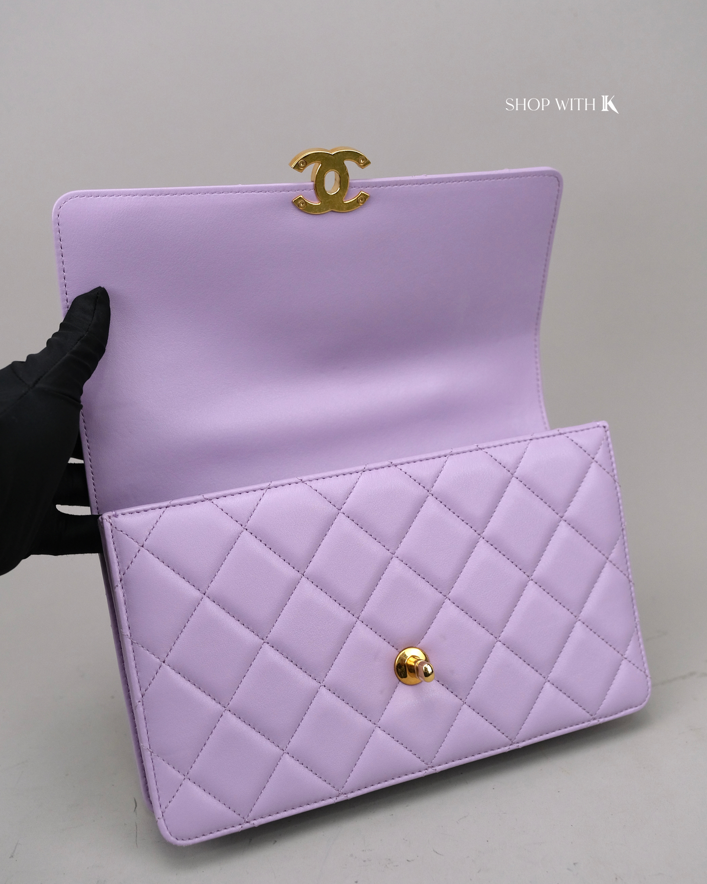 Chanel Top Handle Purple