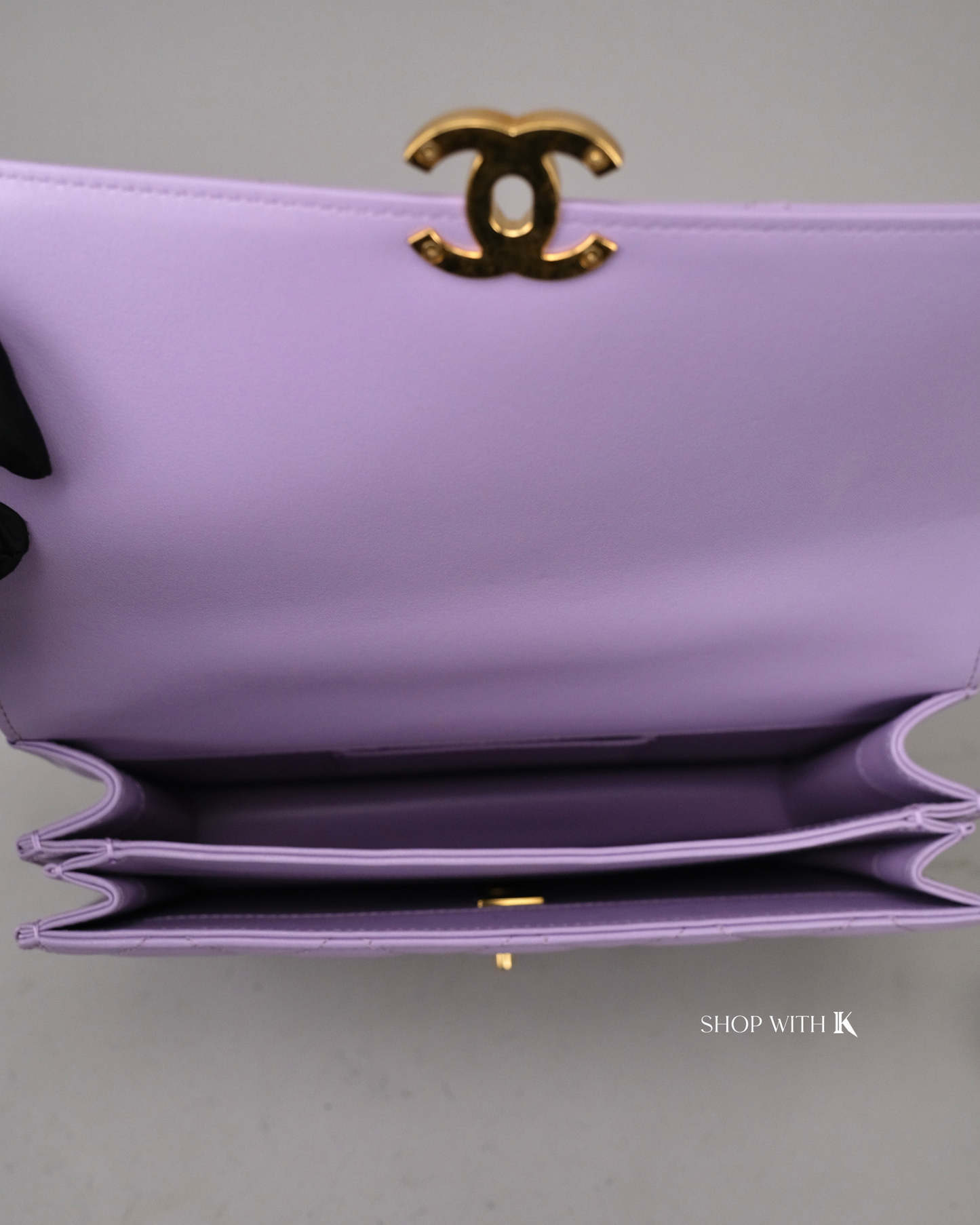 Chanel Top Handle Purple