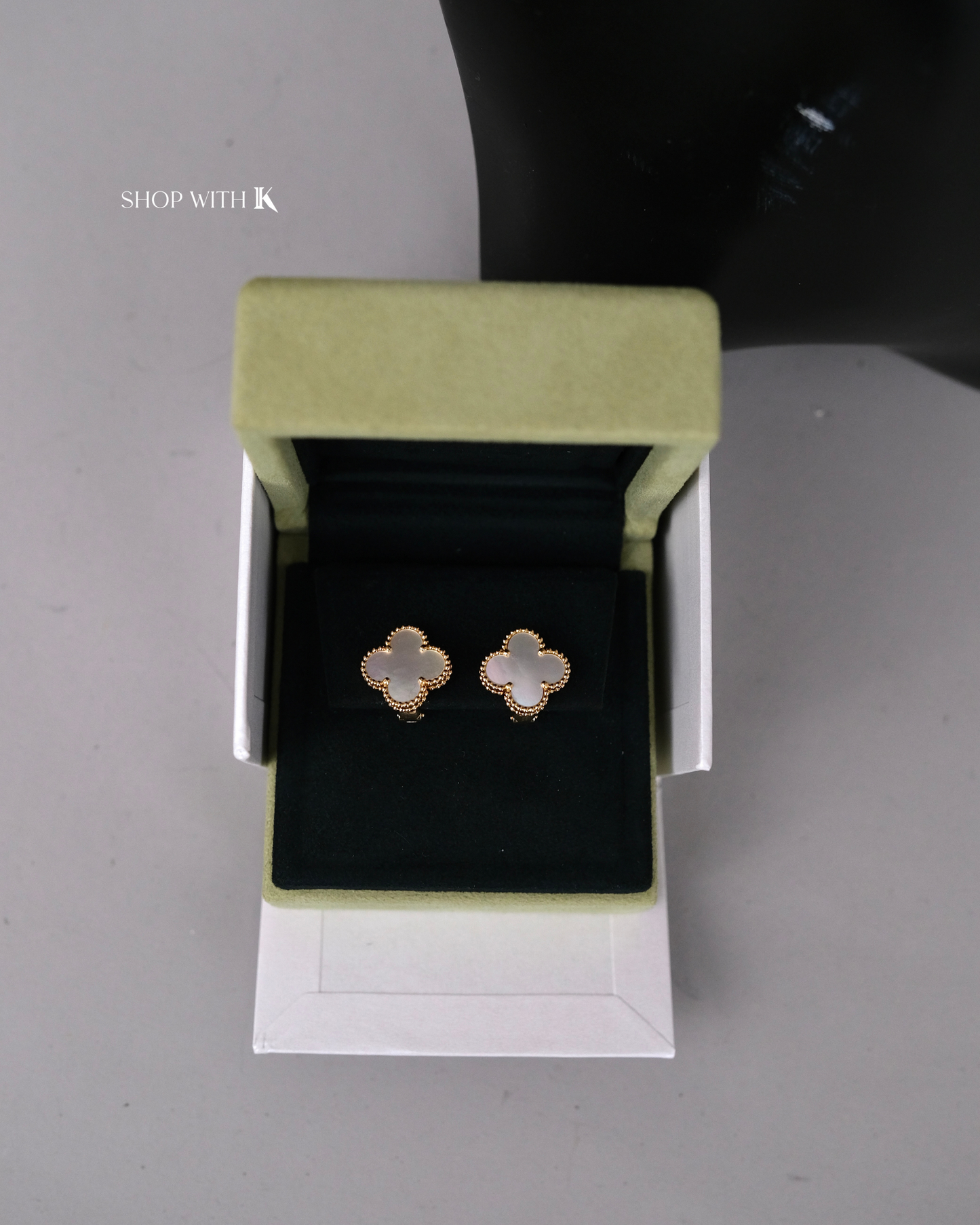 VCA Vintage Alhambra Mother of Pearl Earrings