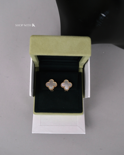VCA Vintage Alhambra Mother of Pearl Earrings