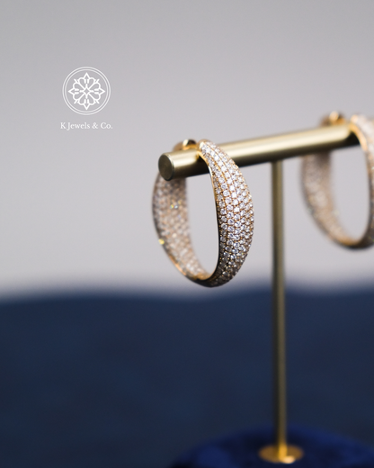 Diamond Loop Earrings