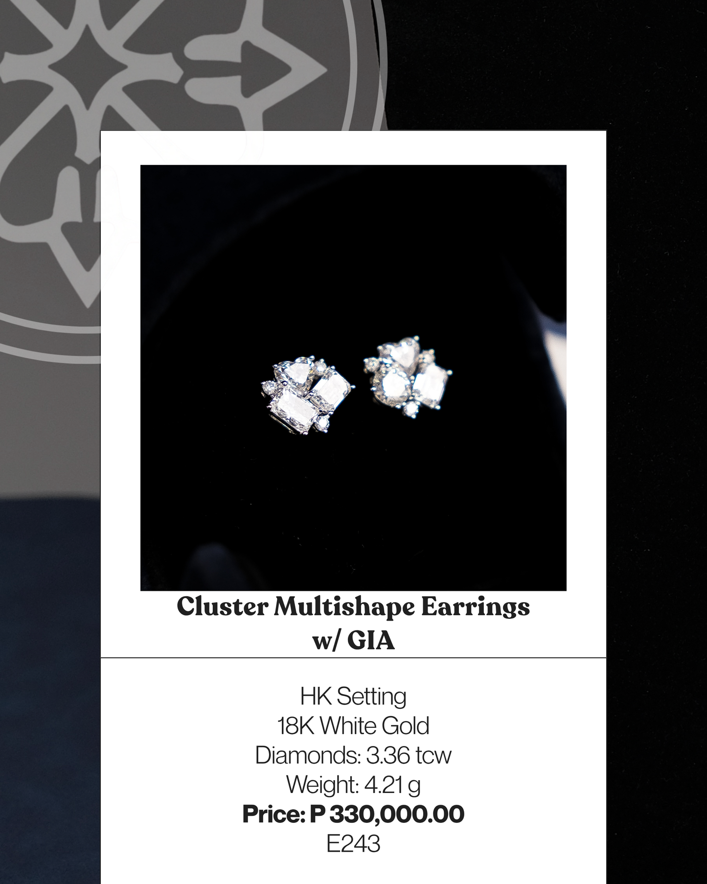 Cluster Multishape Earrings w/ GIA