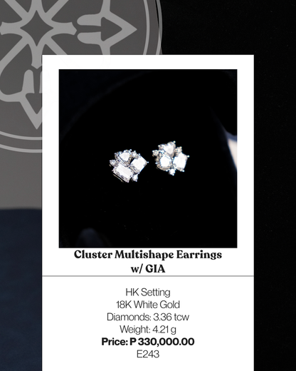 Cluster Multishape Earrings w/ GIA