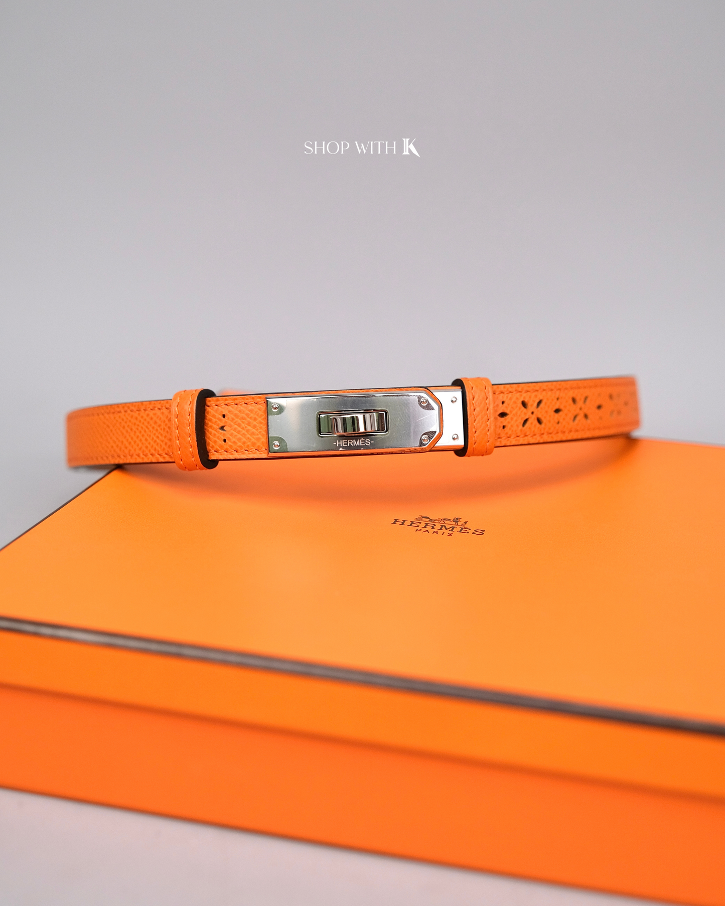 Hermes Kelly Belt Orange