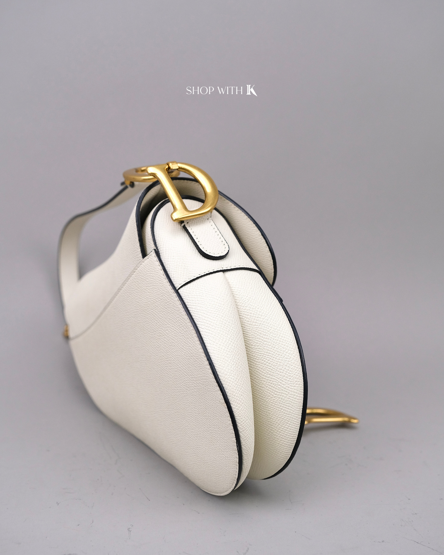 Dior Saddle Medium White with Strap