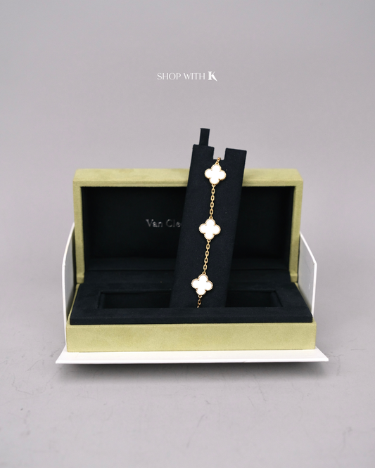 VCA Vintage Alhambra Mother of Pearl Bracelet - 5 motifs