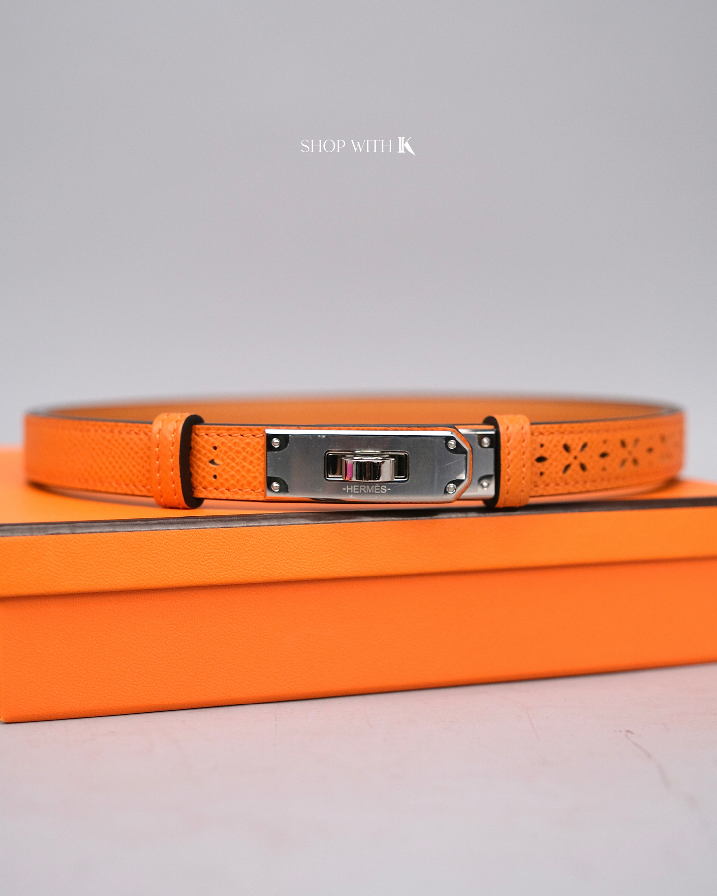 Hermes Kelly Belt Orange