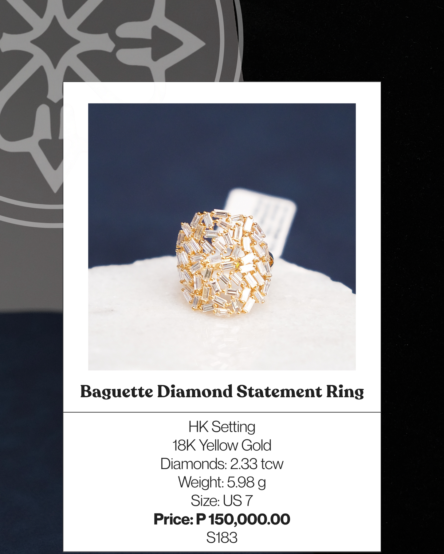 Baguette Diamond Statement Ring