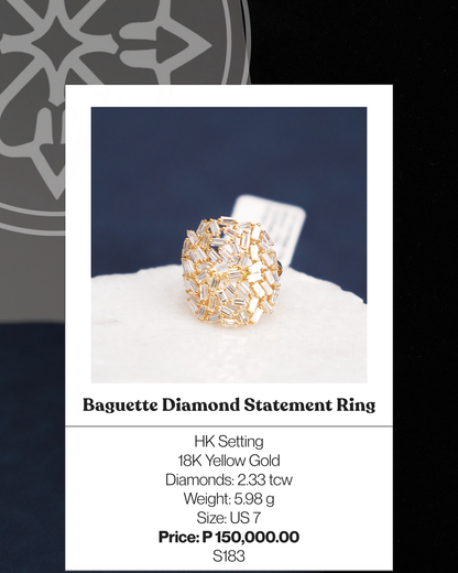 Baguette Diamond Statement Ring