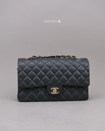 Chanel Classic Flap Dark Gray CGHW