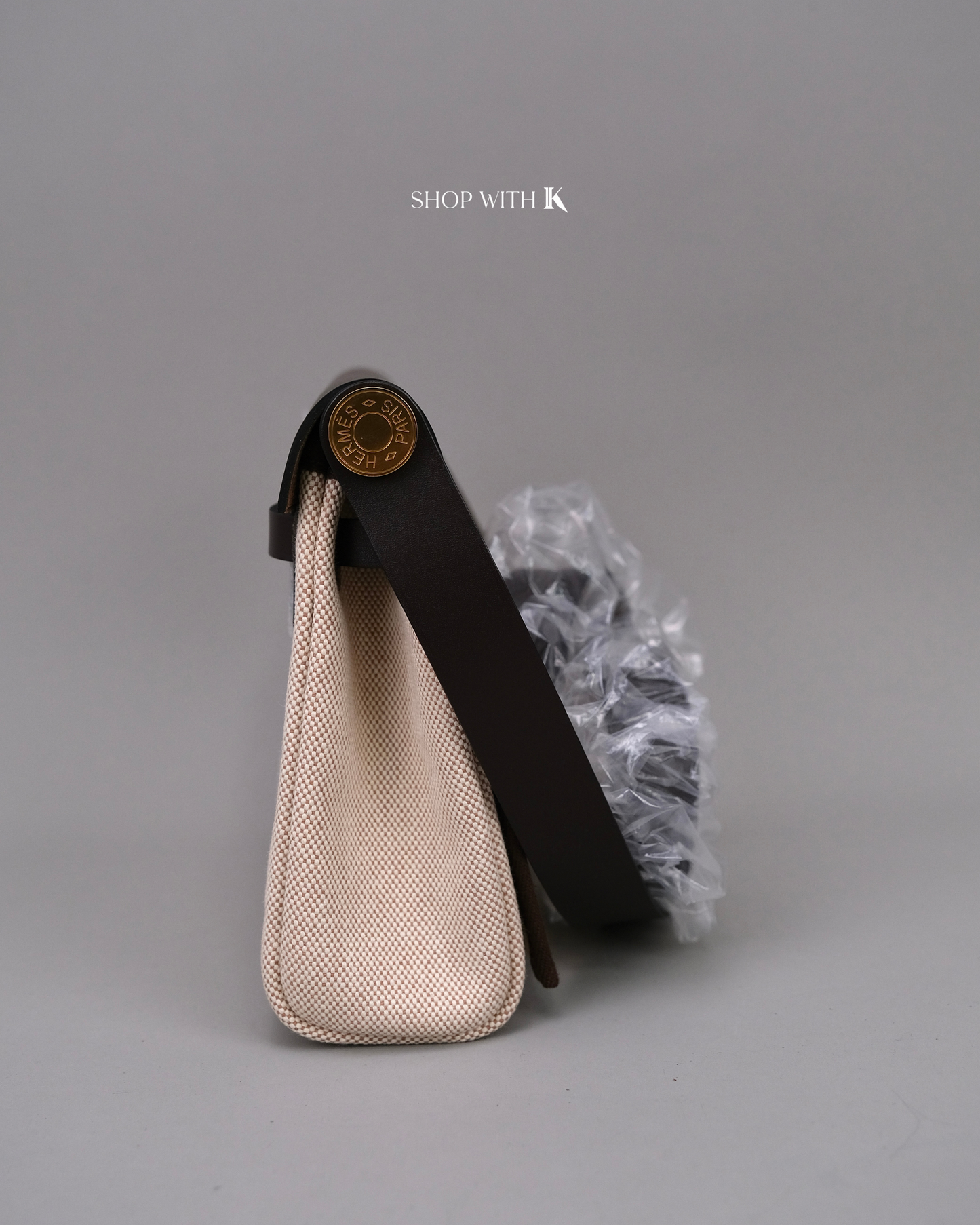 Hermes Mini Herbag Zip 20 Ecru Beige Ebene GHW