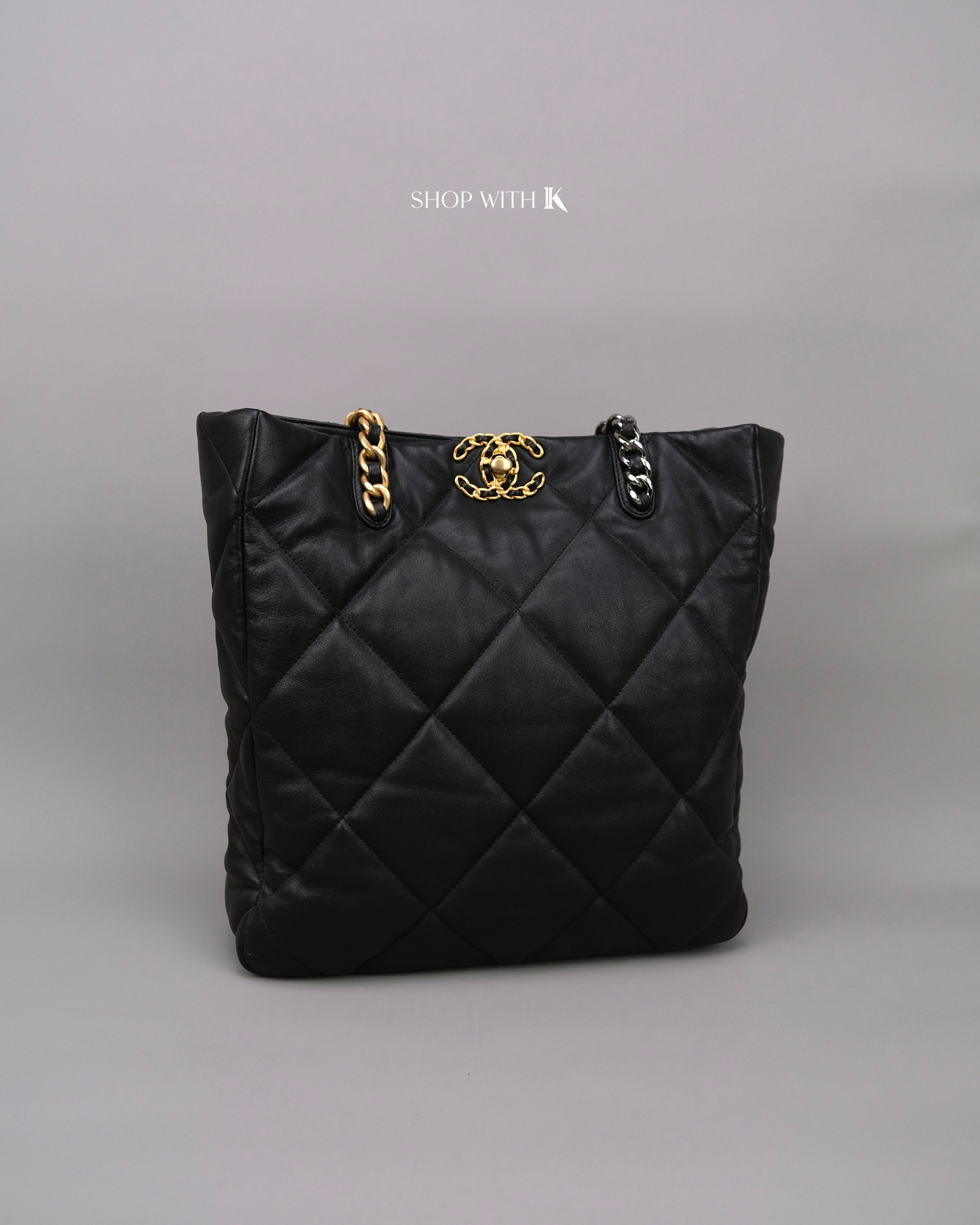 Chanel 19 Tote Black Vertical