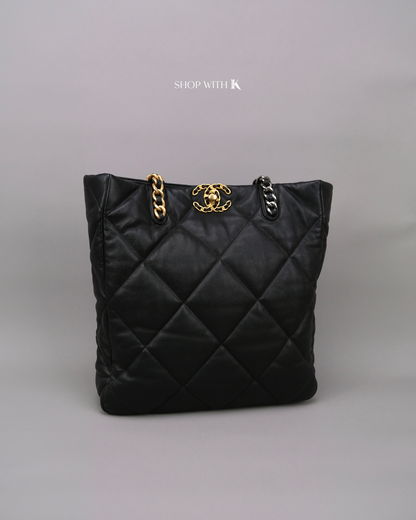 Chanel 19 Tote Black Vertical
