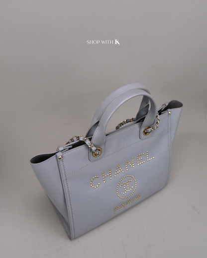 Chanel Deauville Tote Gray