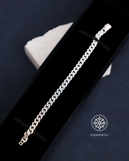 Diamond Chainlink Bracelet White Gold