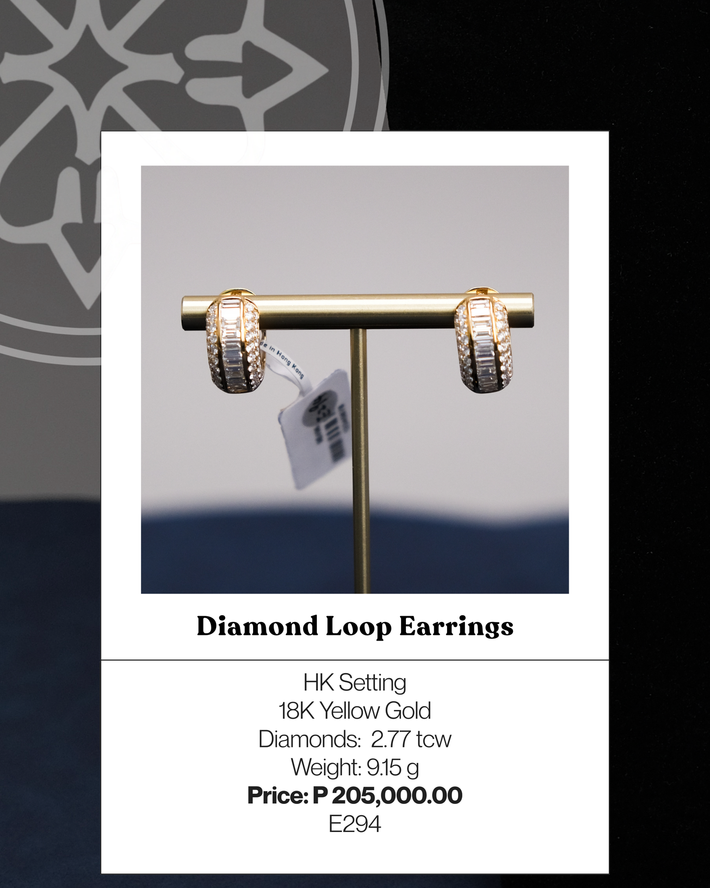 Diamond Loop Earrings