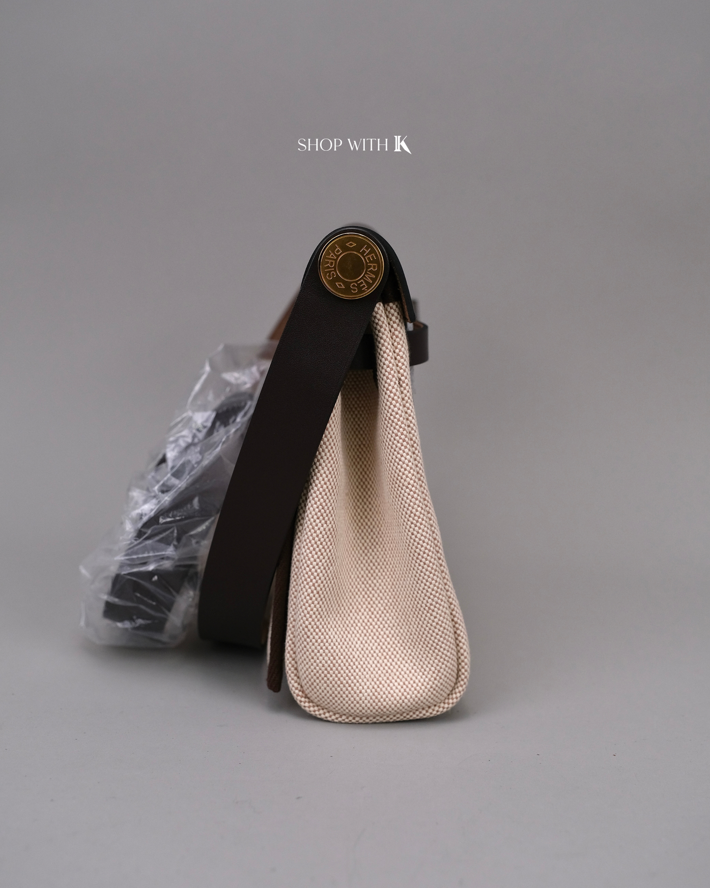 Hermes Mini Herbag Zip 20 Ecru Beige Ebene GHW