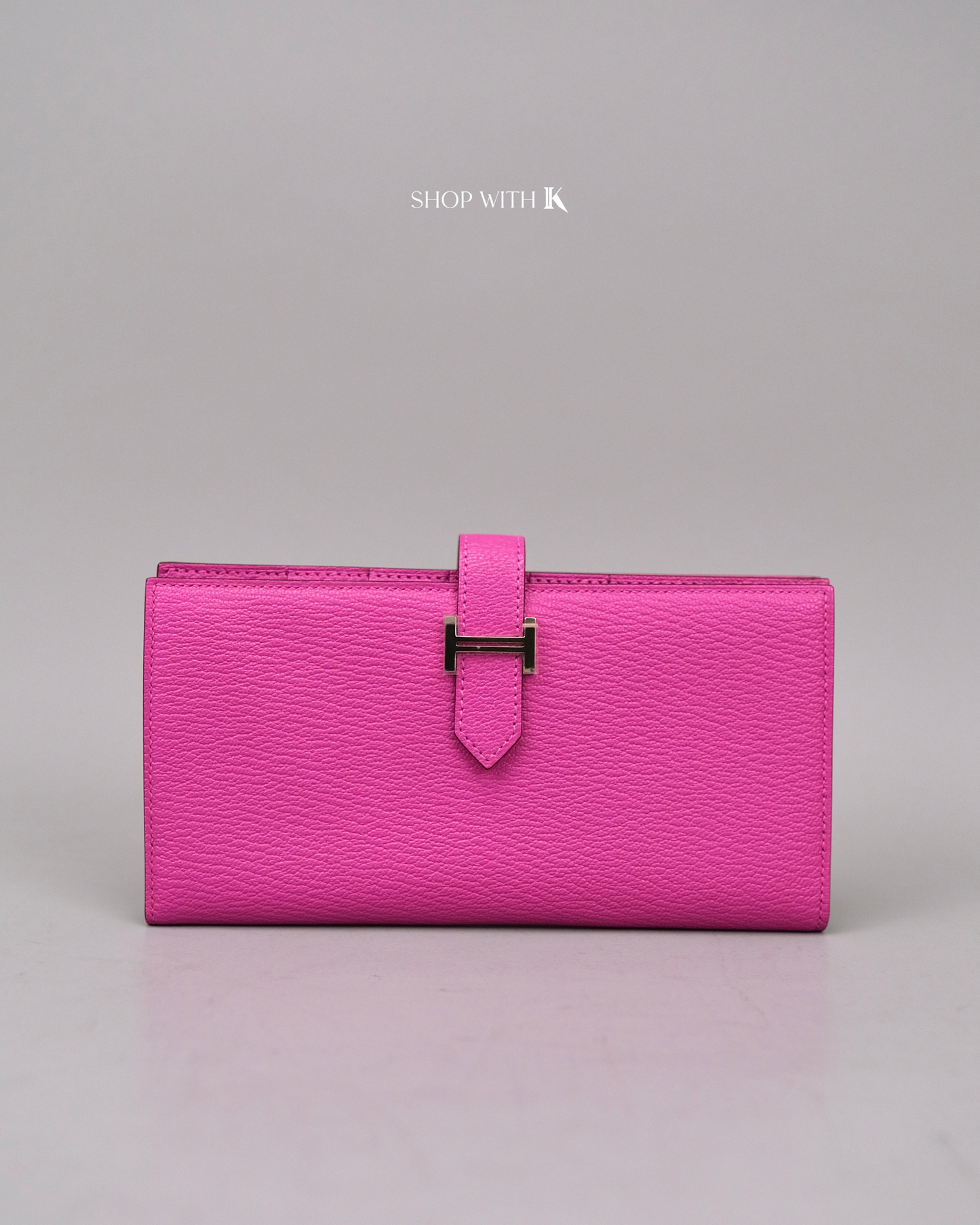 Hermes Bearn Wallet Fuchsia PHW