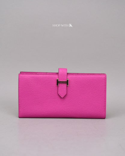 Hermes Bearn Wallet Fuchsia PHW