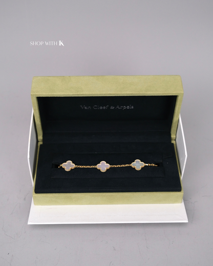 VCA Vintage Alhambra Mother of Pearl Bracelet - 5 motifs