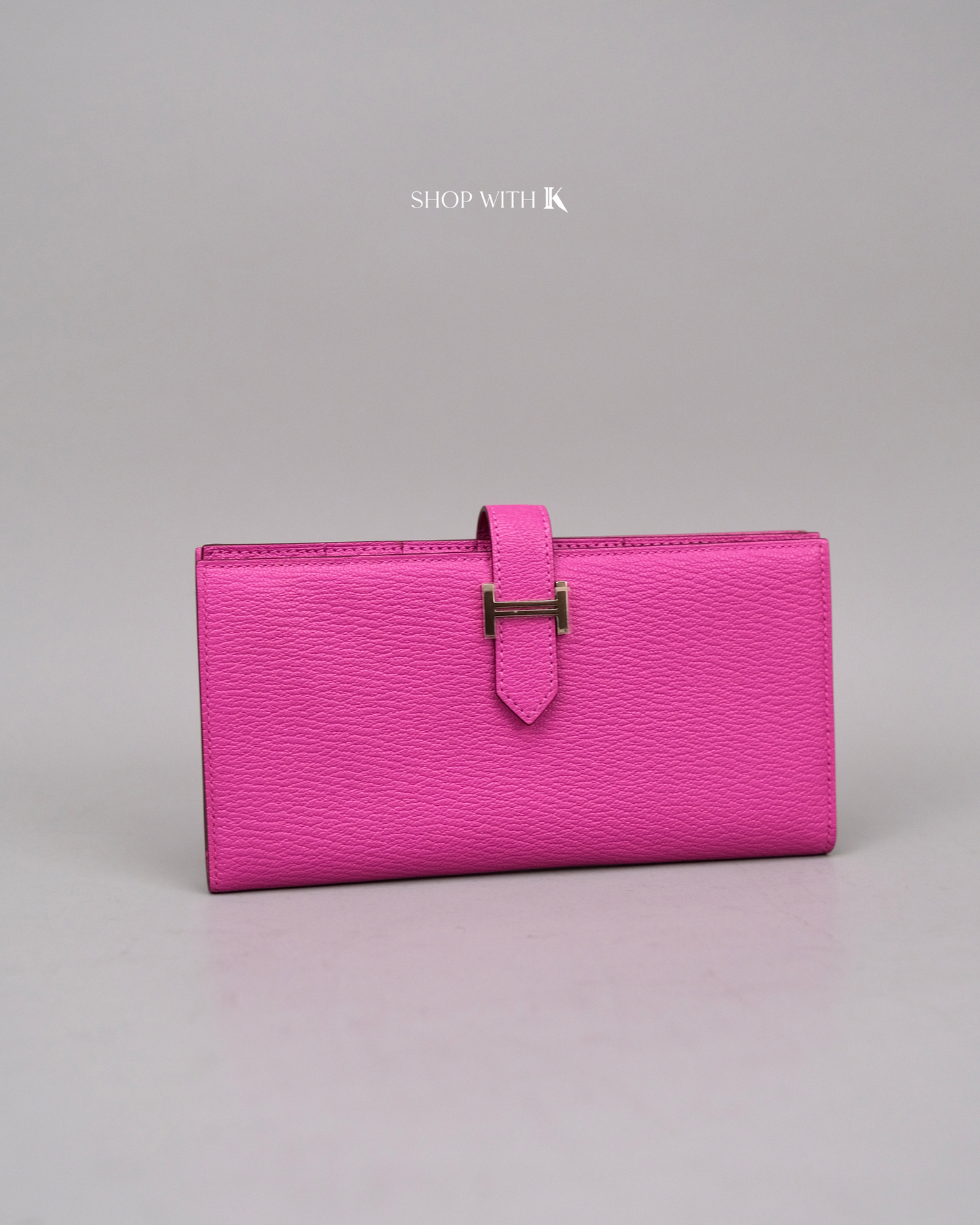 Hermes Bearn Wallet Fuchsia PHW