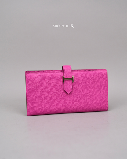 Hermes Bearn Wallet Fuchsia PHW