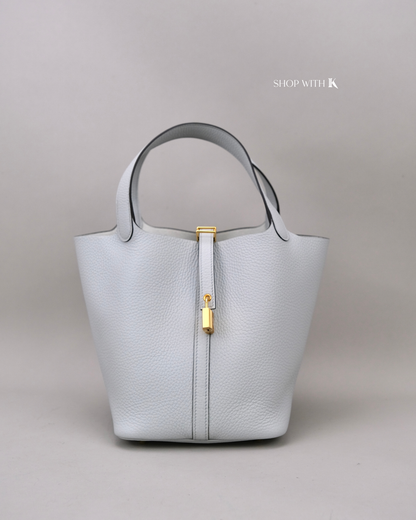 Hermes Picotin 22 Pale Blue GHW
