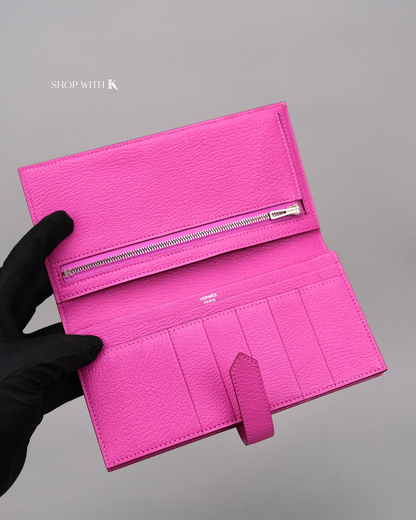 Hermes Bearn Wallet Fuchsia PHW