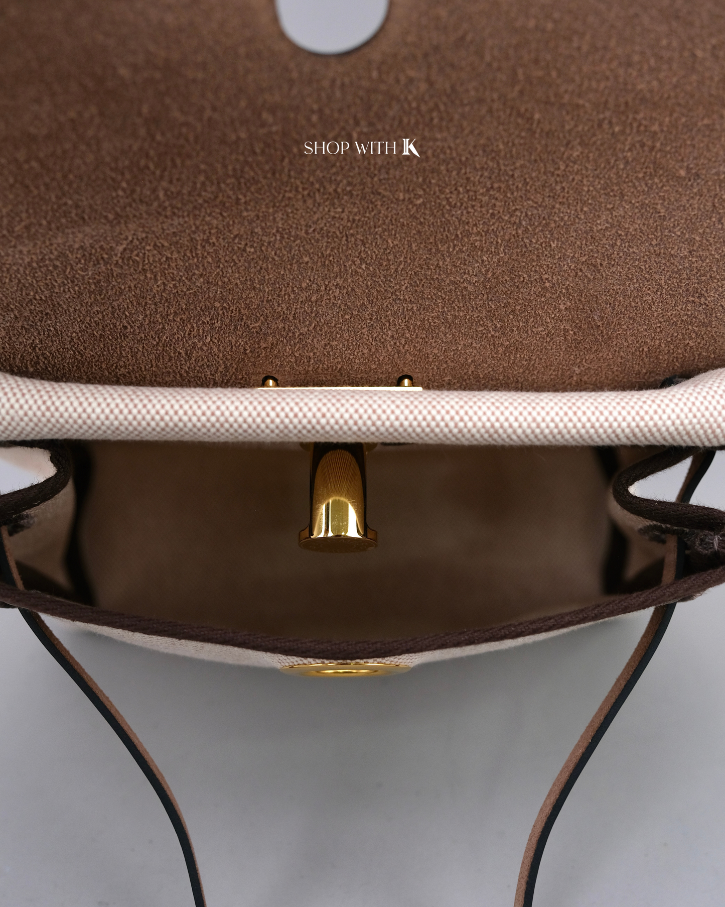 Hermes Mini Herbag Zip 20 Ecru Beige Ebene GHW