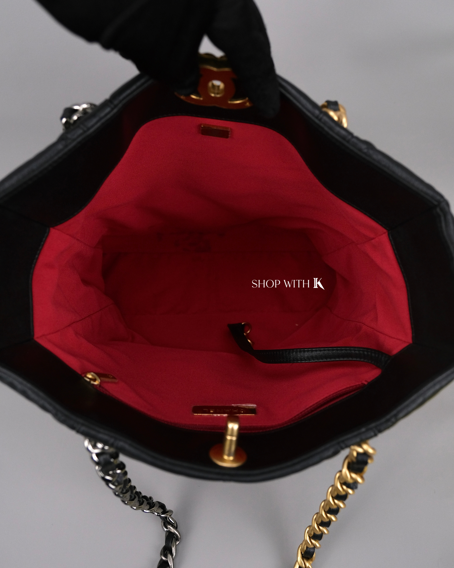 Chanel 19 Tote Black Vertical