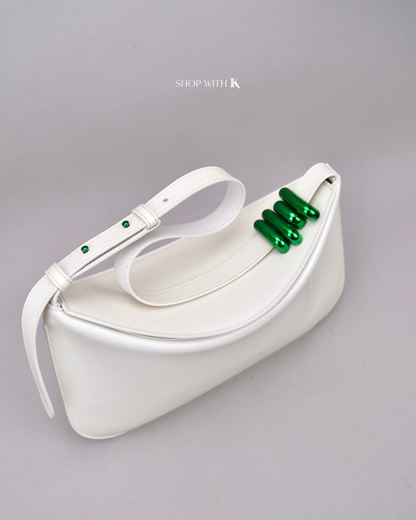 Bottega Veneta Cradle Foldover White