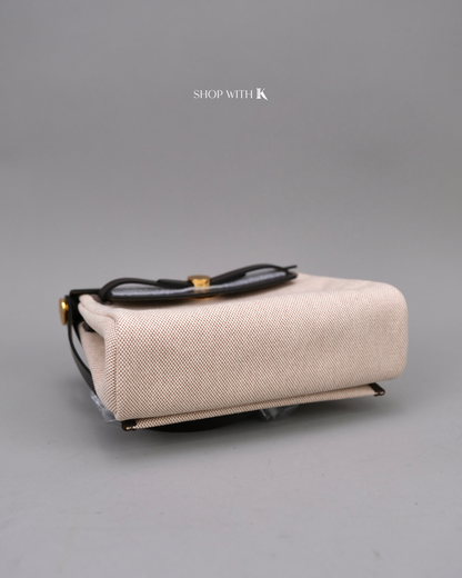 Hermes Mini Herbag Zip 20 Ecru Beige Ebene GHW