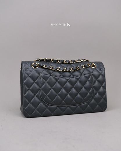 Chanel Classic Flap Dark Gray CGHW
