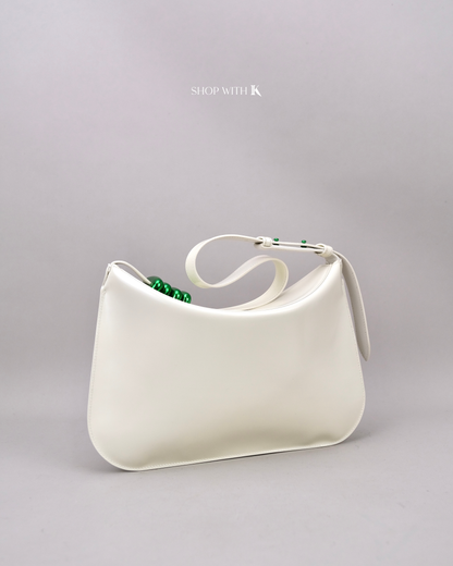 Bottega Veneta Cradle Foldover White