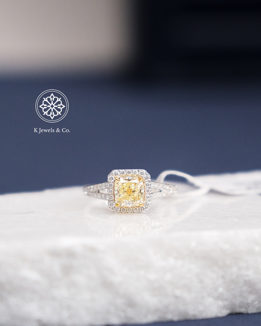 1ct Cushion Cut Diamond Ring