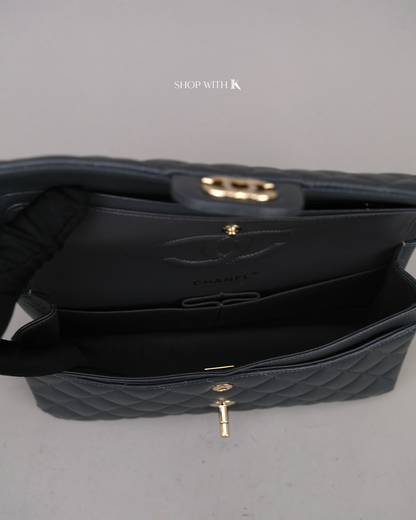 Chanel Classic Flap Dark Gray CGHW