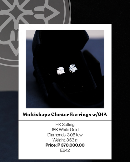 Multishape Cluster Earrings w/ GIA
