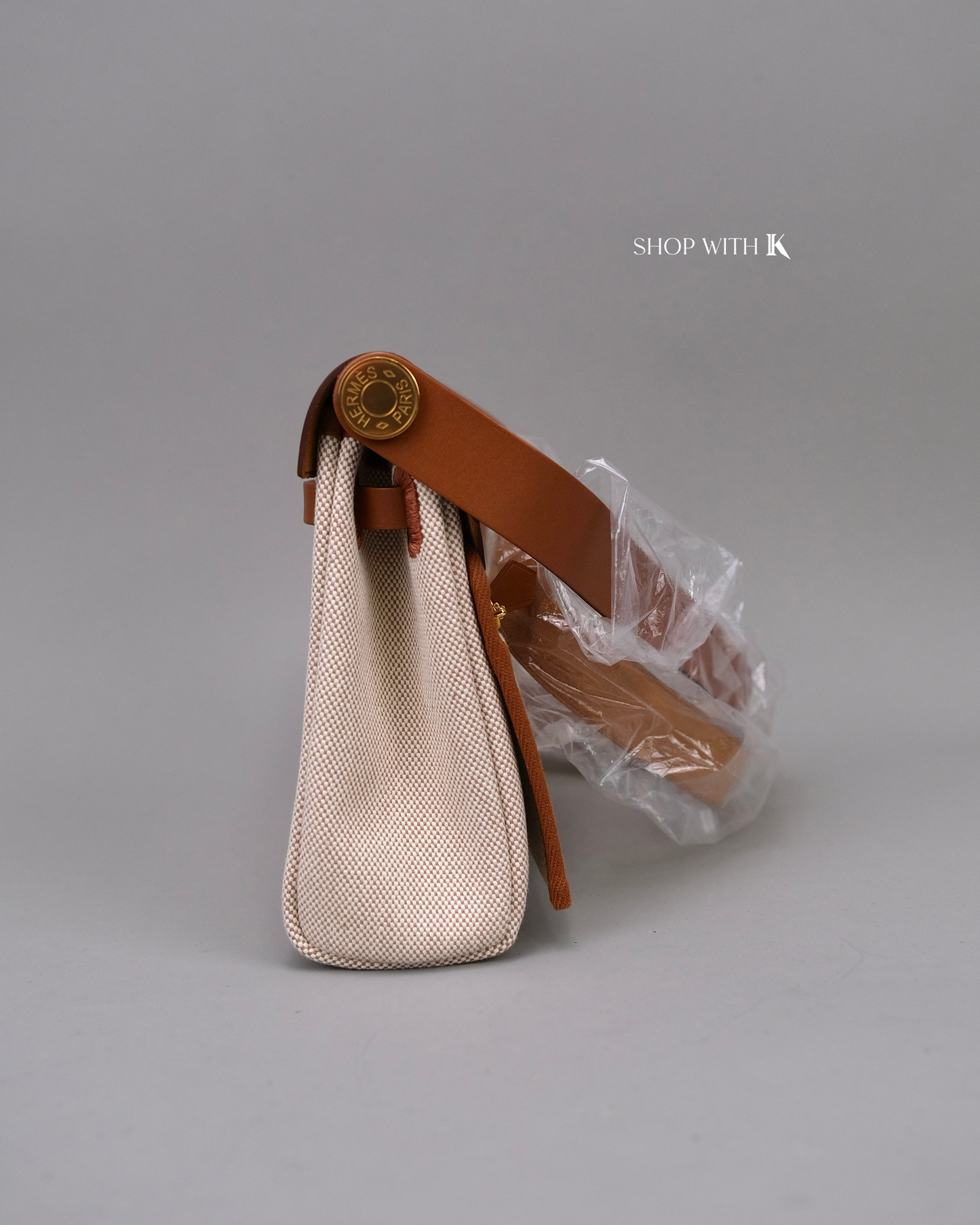 Hermes Mini Herbag Zip 20 Ecru Beige Fauve GHW